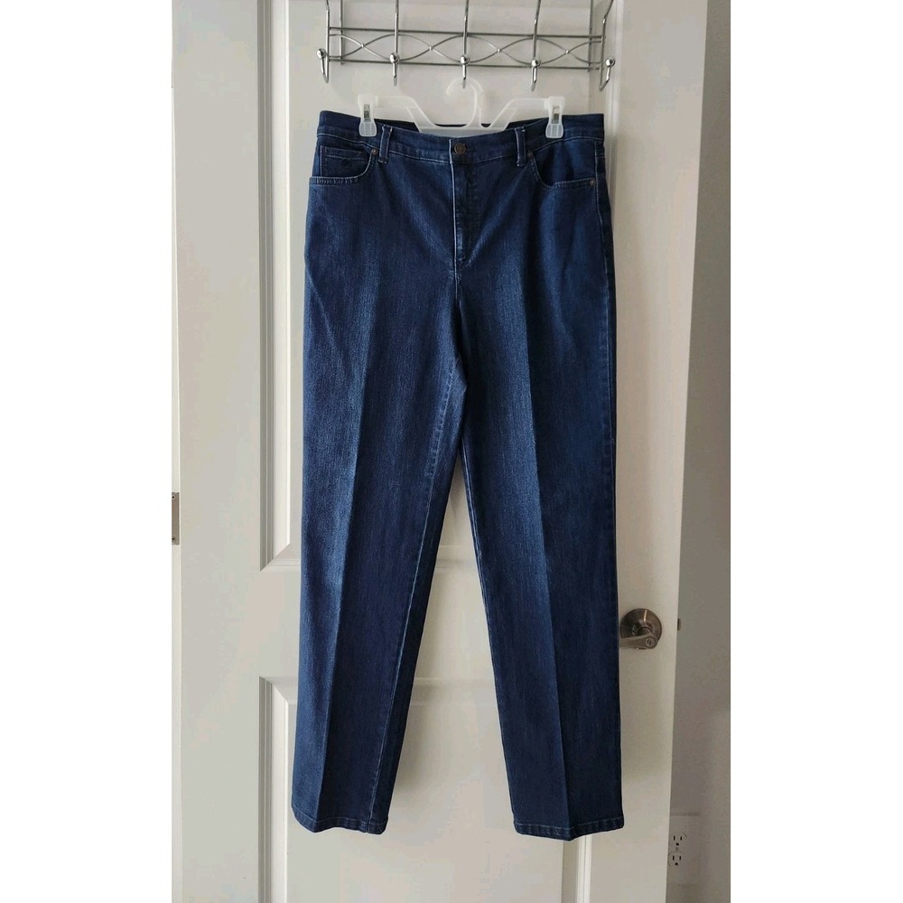 Gloria Vanderbilt Amanda Women's Blue Jeans Pants High Rise Stretch Size 12